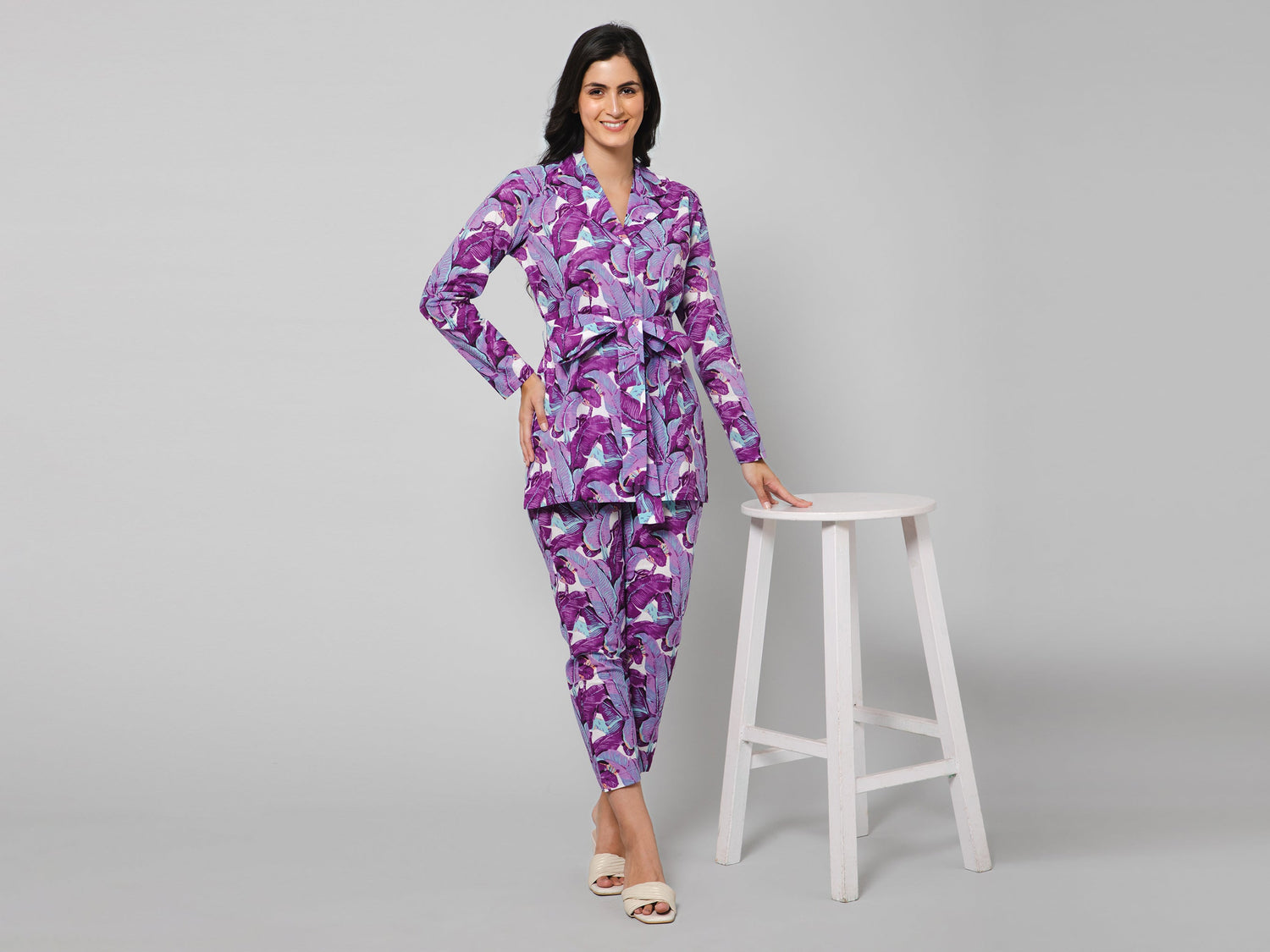 Vibrant Palmate Co-Ord Set